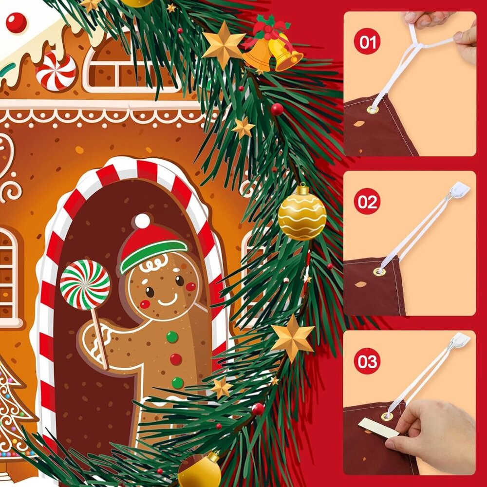 16 x 7Ft Christmas Garage Door Banner Decoration Magnetic Garage Door Covers Lar - Picture 3 of 8